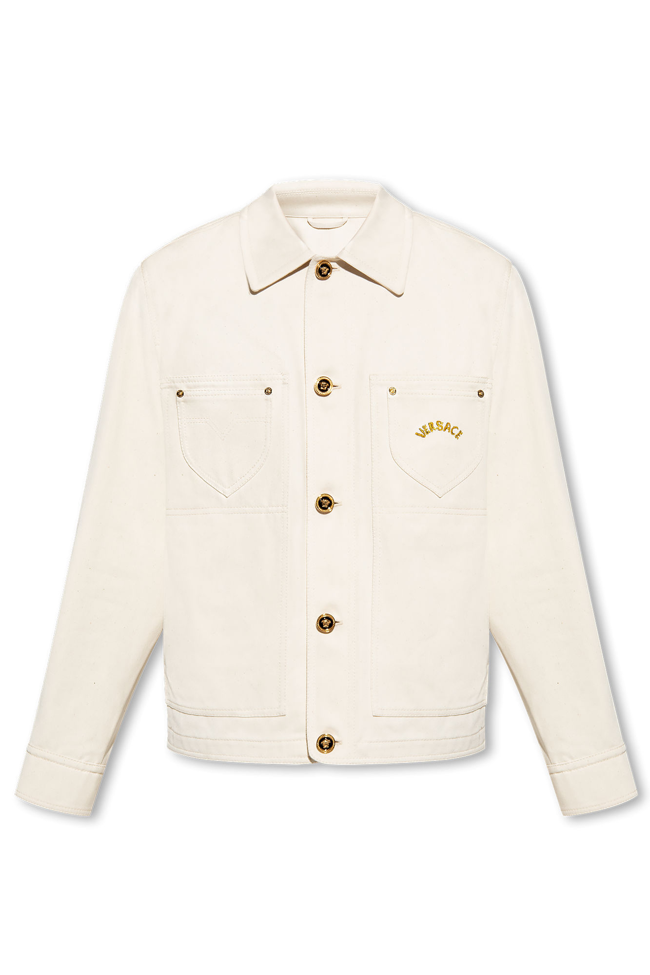 Cream white outlet denim jacket